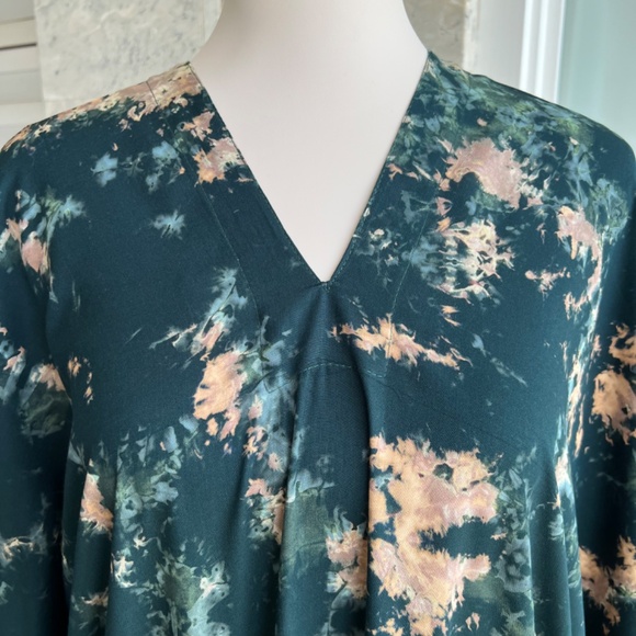 0016/ One Size Tie Dye Kaftan dark Green Color - Picture 10 of 13